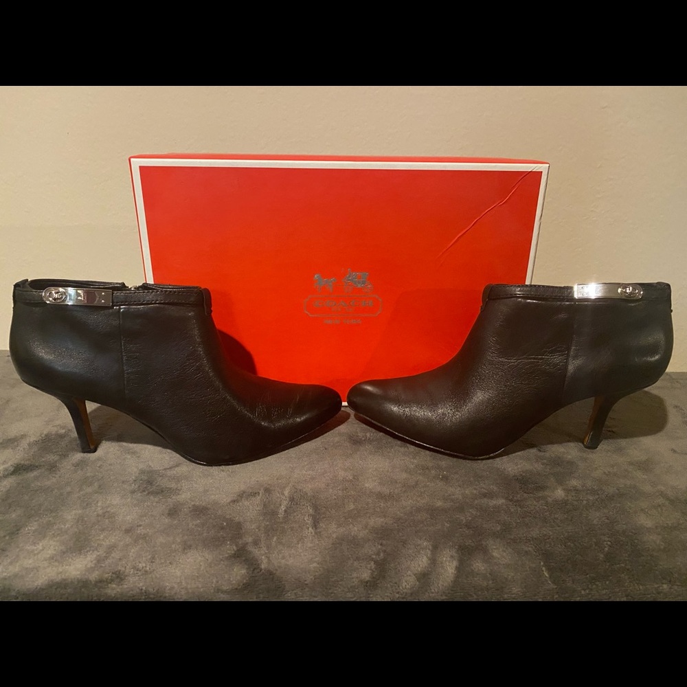 Coach Yelena boots Black leather booties - Picture 3 of 10